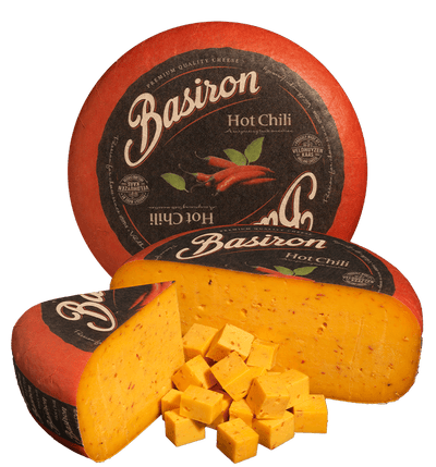Basiron Sambal 50+ (Hot Chili), stuk en blokjes, kaas kopen bij Kaasdok.nl
