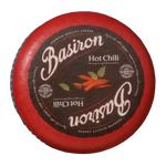 Basiron Sambal 50+ (Hot Chili), hele kaas van bovenaf, kaas kopen bij Kaasdok.nl