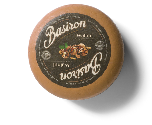 Basiron Walnuss, ganzer Laib von oben, Basiron Käse kaufen bei Kaasdok.nl