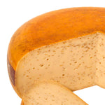 Matured Cumin Cheese from Mulder's Farm, detail of the cut surface, buy Mulder cheese at Kaasdok.nl