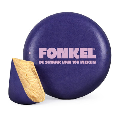 Fonkel 100 weken Extra Oude kaas, hele kaas met punt