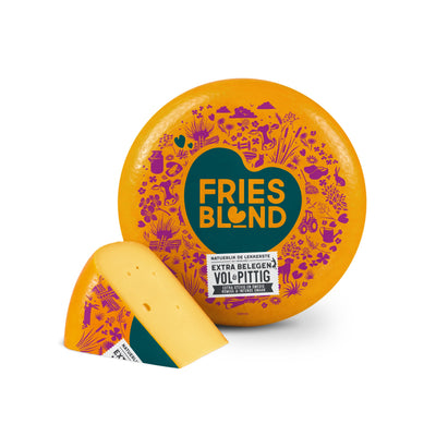 Friesblond extra belegen, wiel en punt, Friesblond kaas kopen bij Kaasdok.nl